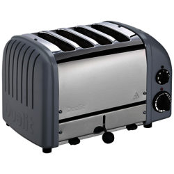 Dualit Made to Order Classic 4-Slice Toaster Stainless Steel/Telegrey Dark Matt